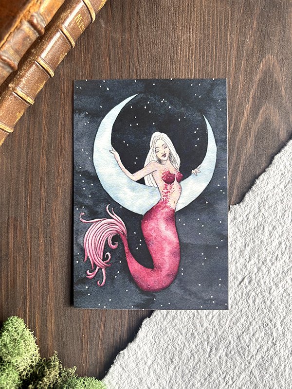 Small Art Print - Moon Mermaid