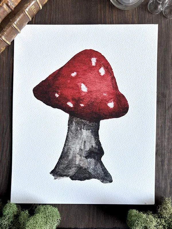 Fine Art Print 8"x10" - Red Mushroom