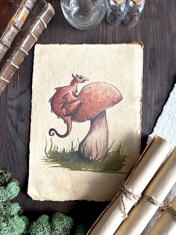 Parchment - Mushroom Dragon