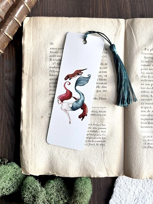 Bookmark - Otters Mermaid