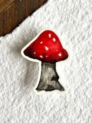 Vinyl Sticker - Red Mushroom