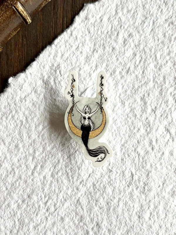 Vinyl sticker - Crescent Swing Mermaid