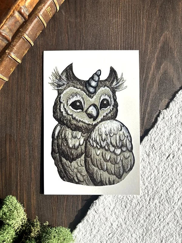 Small Art Print - Owlicorn