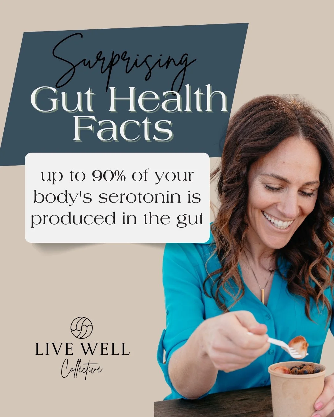 Did you know that up to 90% of serotonin, the &quot;feel-good&quot; hormone, is produced in the gut? 

Adequate serotonin levels are essential for regulating mood, sleep, appetite, and digestion. 

A healthy gut can significantly enhance serotonin pr