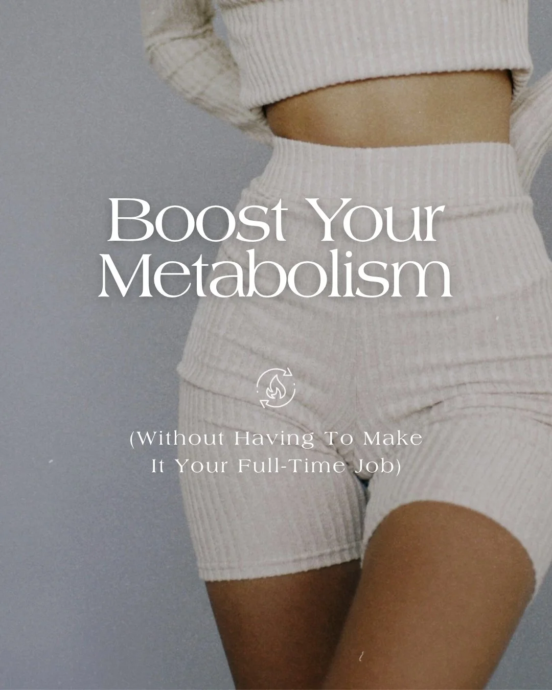Sitting all day can sabotage your metabolism.

To combat this: 
&bull; Start with protein to keep blood sugar stable.
&bull; Add short bursts of movement throughout your ay to signal your body to burn more.
&bull; Hydrate consistently to keep energy 