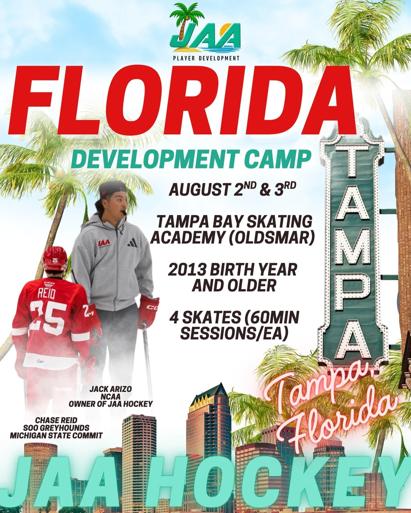 2013 Birth Year and Older! DM us or sign up at www.JAAHOCKEY.com!
&bull;
#florida #hockey #floridahockey #camp