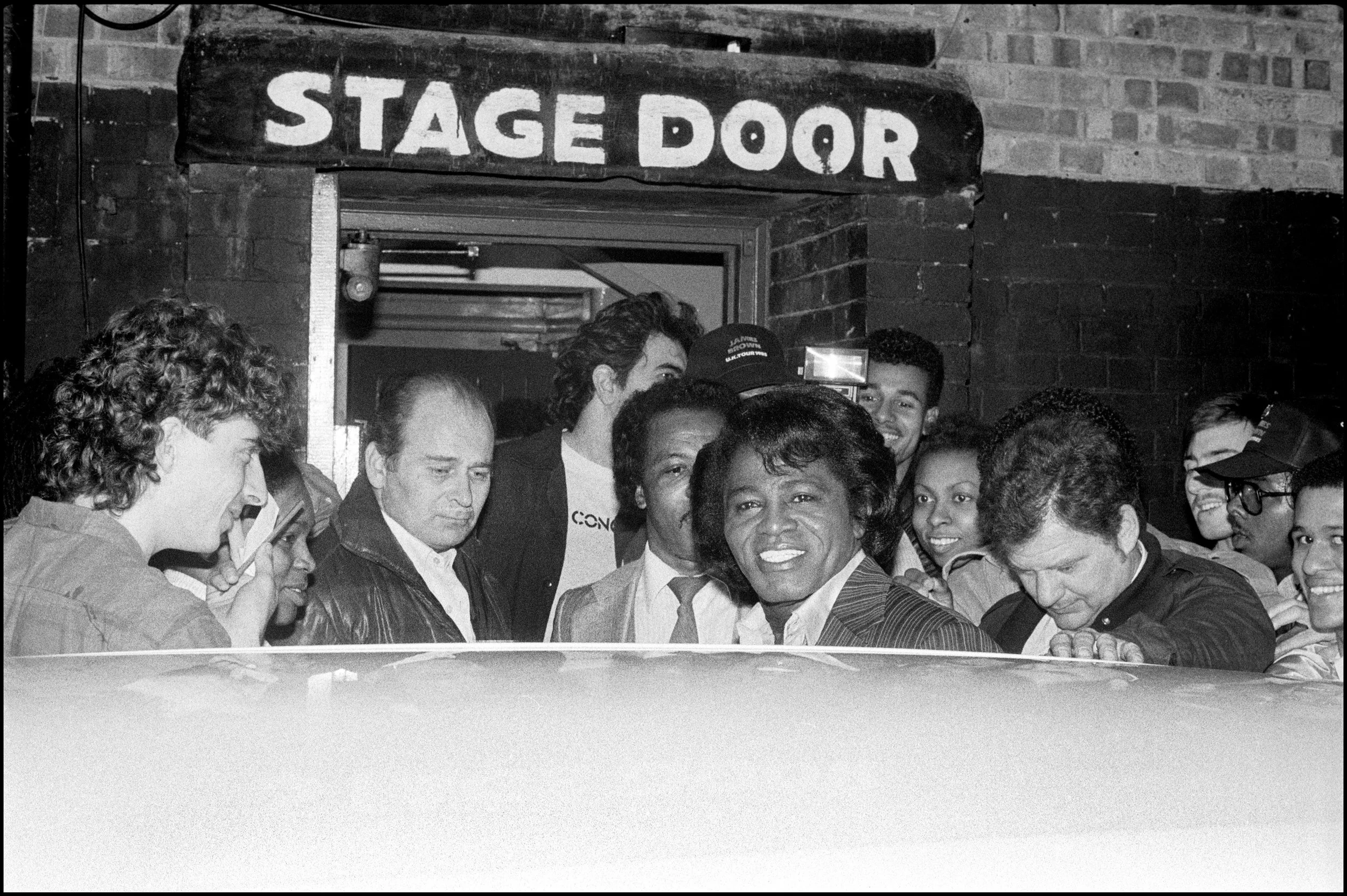 James Brown at the Stage Door at Hammersmith Odeon, London, 23 May 1985.jpg