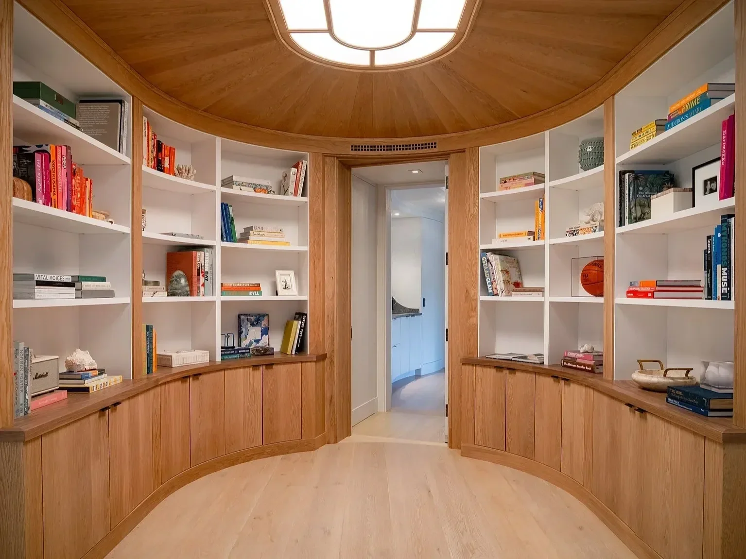 Custom Library, Ceiling & Light Fixture