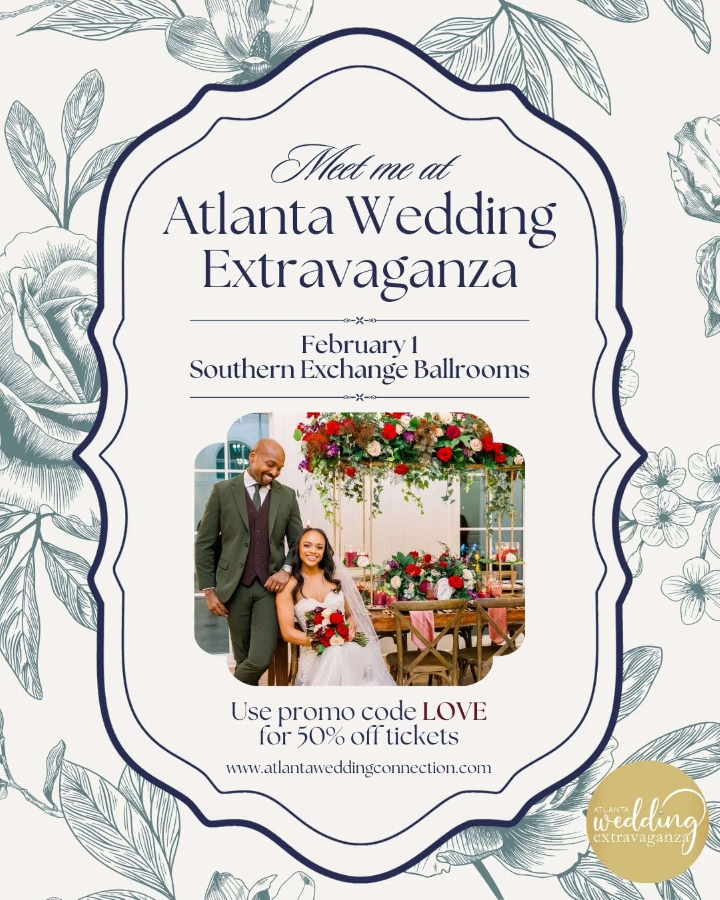 Planning your wedding? ✨

👋🏼Come meet us at Atlanta Wedding Extravaganza on February 1st at Southern Exchange Ballrooms.

We&rsquo;re excited to connect in person, share our work, and chat about how we can support your big day. 💍

Can&rsquo;t wait