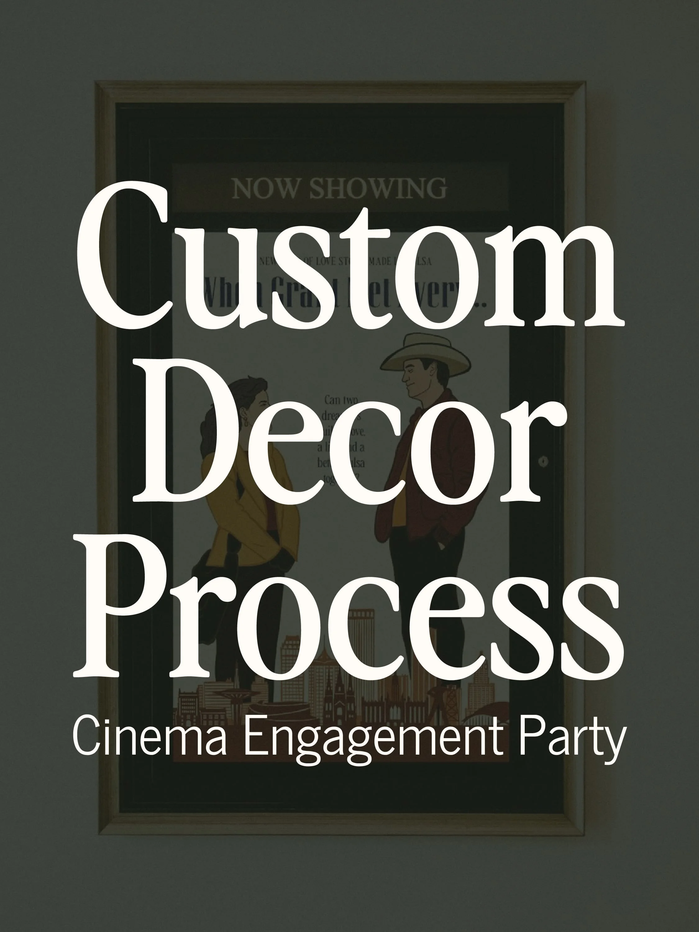 Our design process for a custom engagement party at a historic theater on Route 66&hellip;classic rom com meets cowboy country 🤎