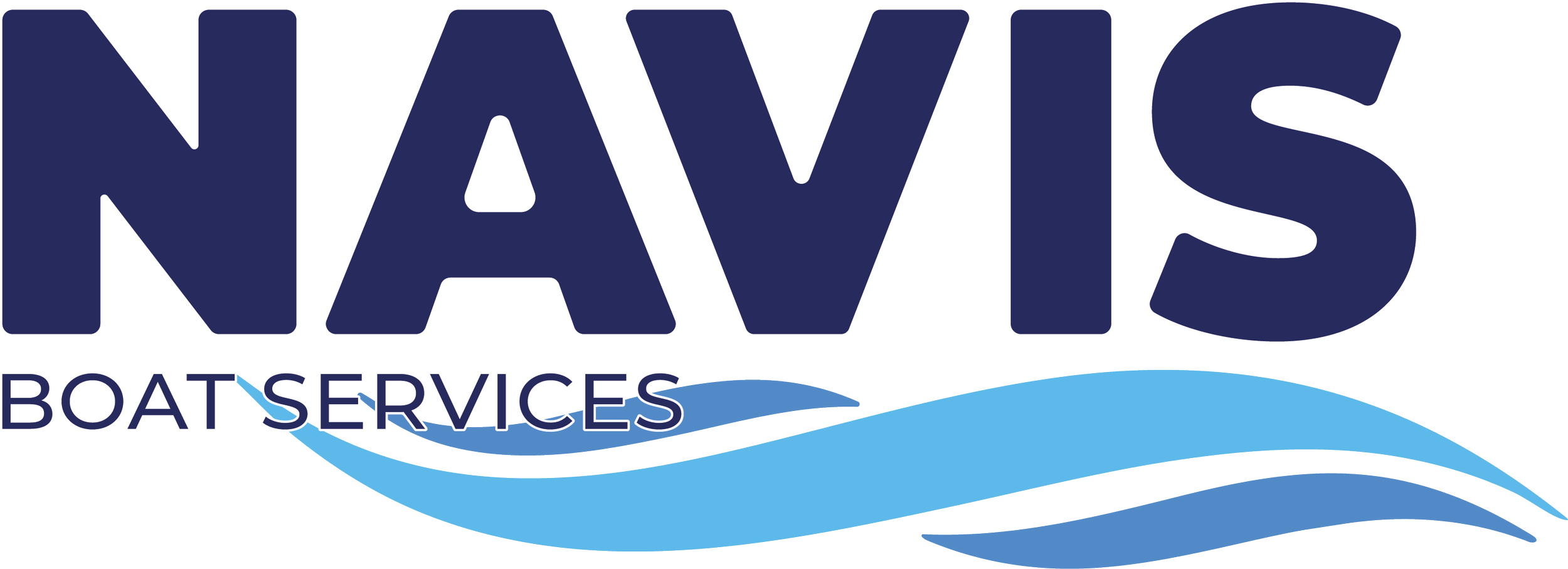 Logo Bleu Navis avec vague
