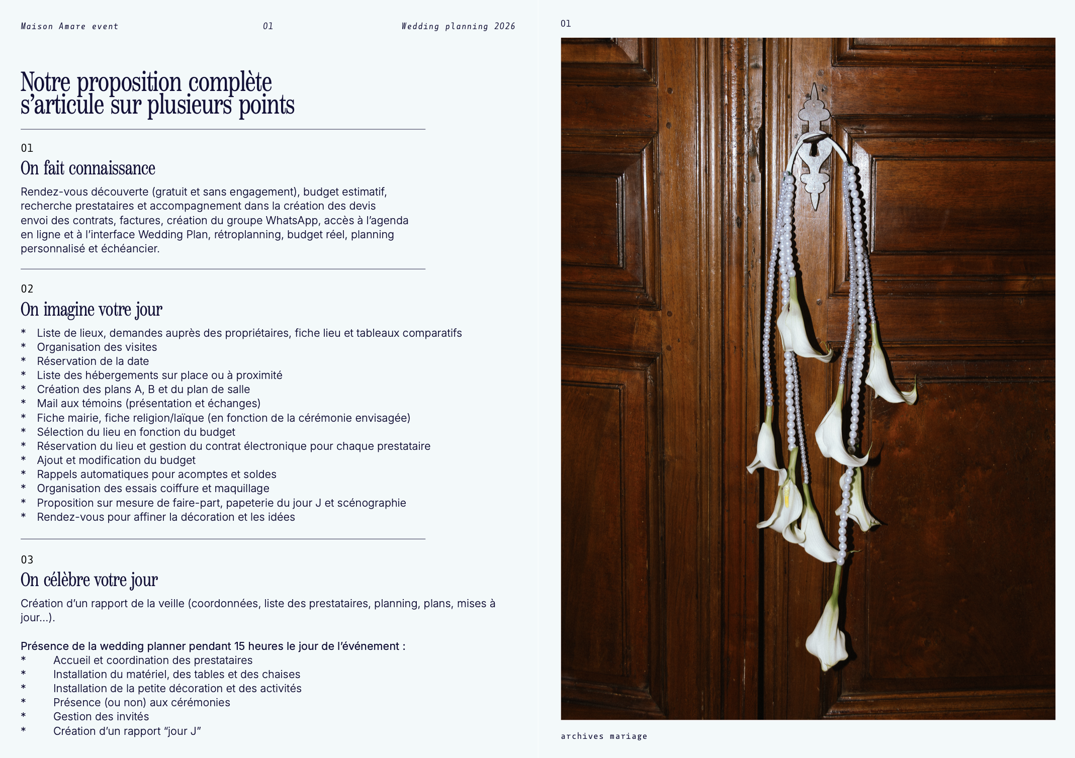 extrait de pages réalisées