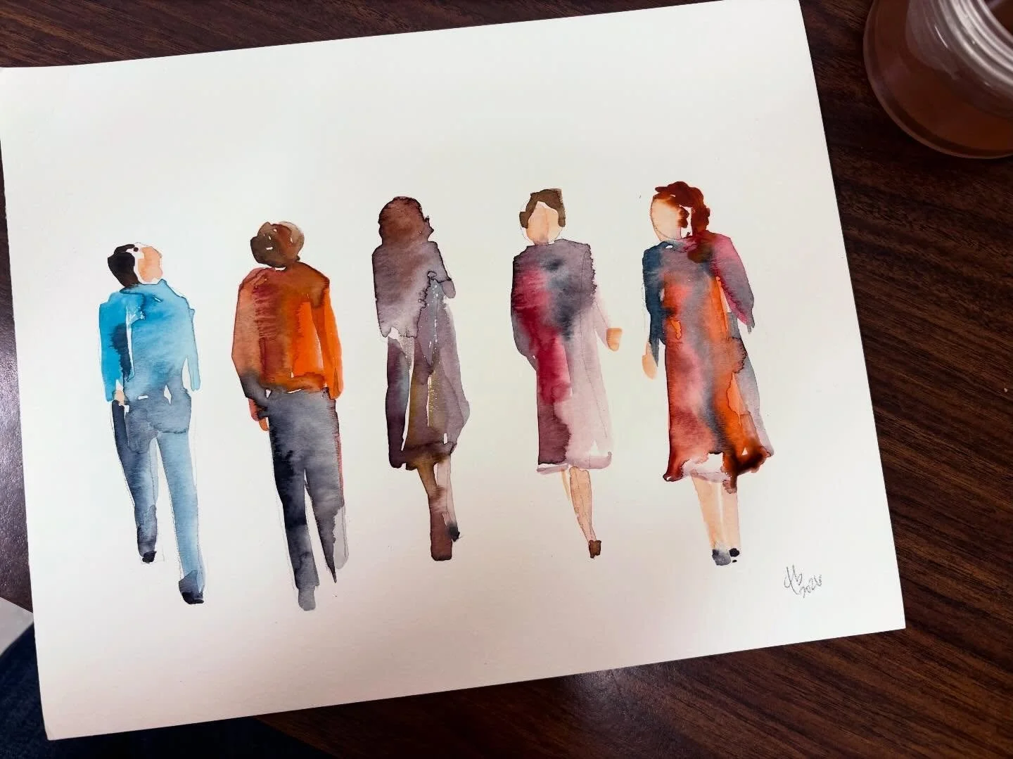 I&rsquo;ve found that doing things afraid is one of the best ways to overcome whatever it is that I am afraid of. Painting people and human figures scares the heck out of me&hellip;but I&rsquo;m painting them anyway.

#contemporarywatercolor #waterco