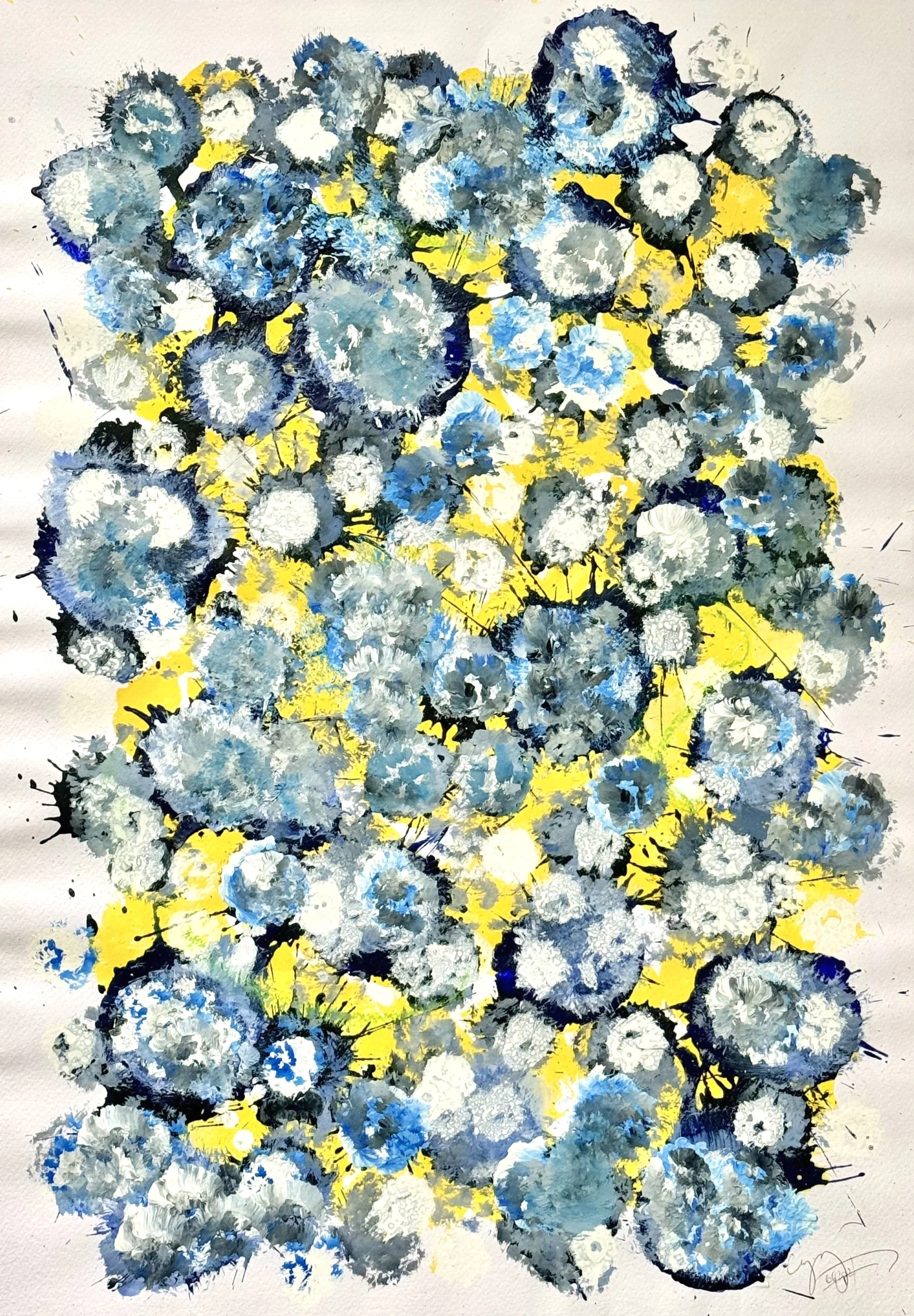 Un air de printemps, 2021, Œuvre originale,  Acrylique sur carton, 60x42 cm