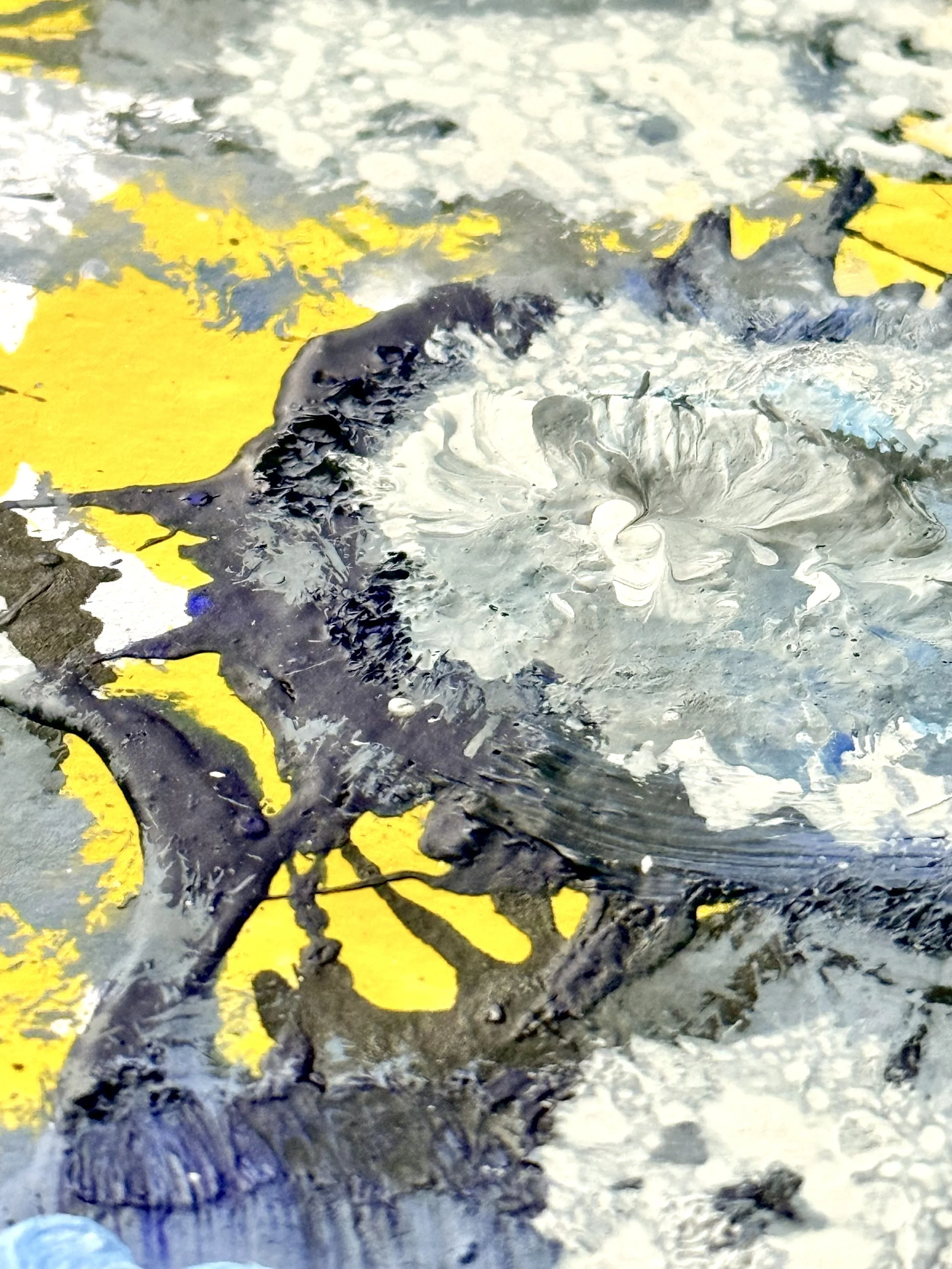 Un air de printemps (détail), 2021, Œuvre originale,  Acrylique sur carton, 60x42 cm