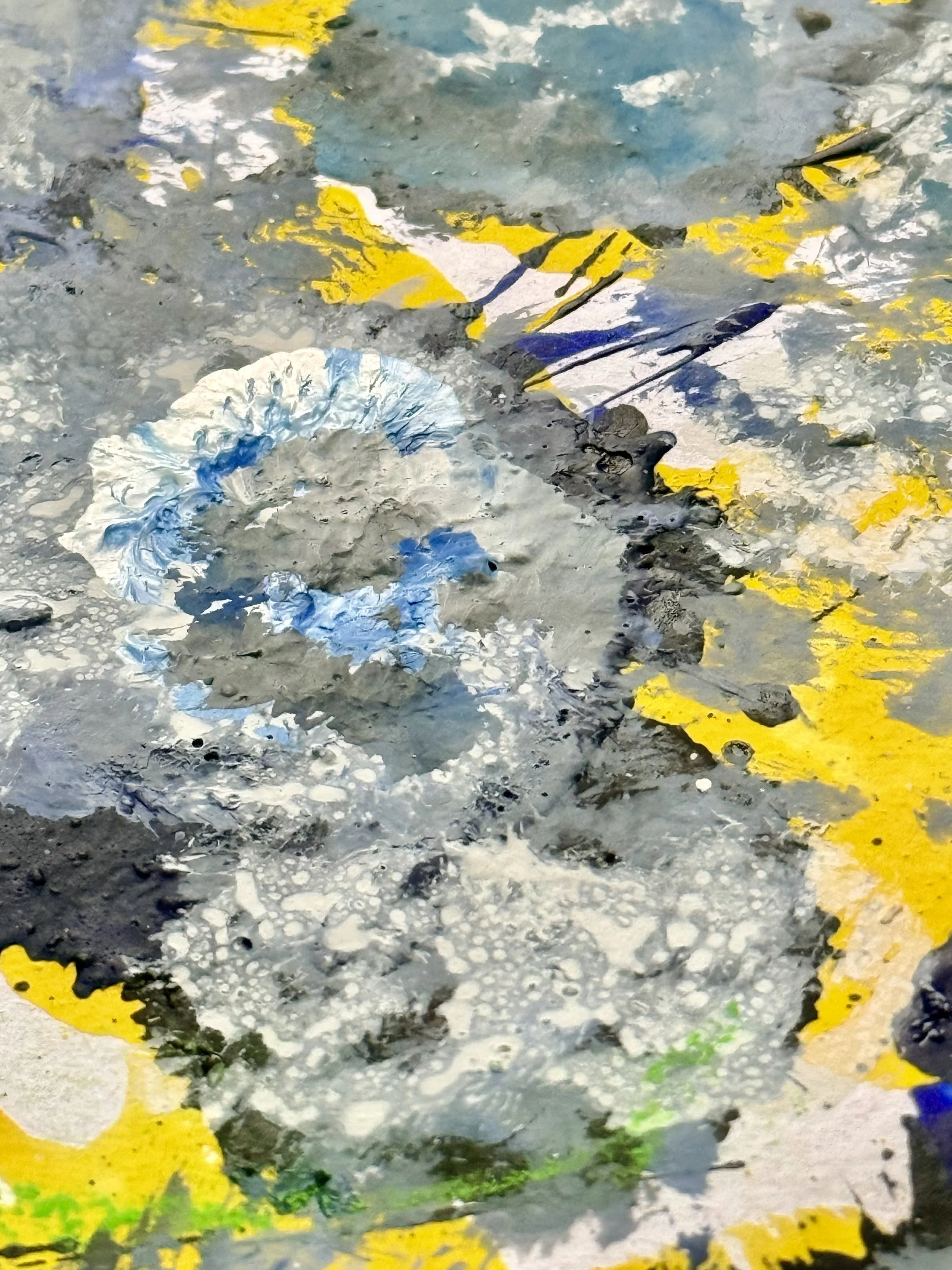 Un air de printemps (détail), 2021, Œuvre originale,  Acrylique sur carton, 60x42 cm