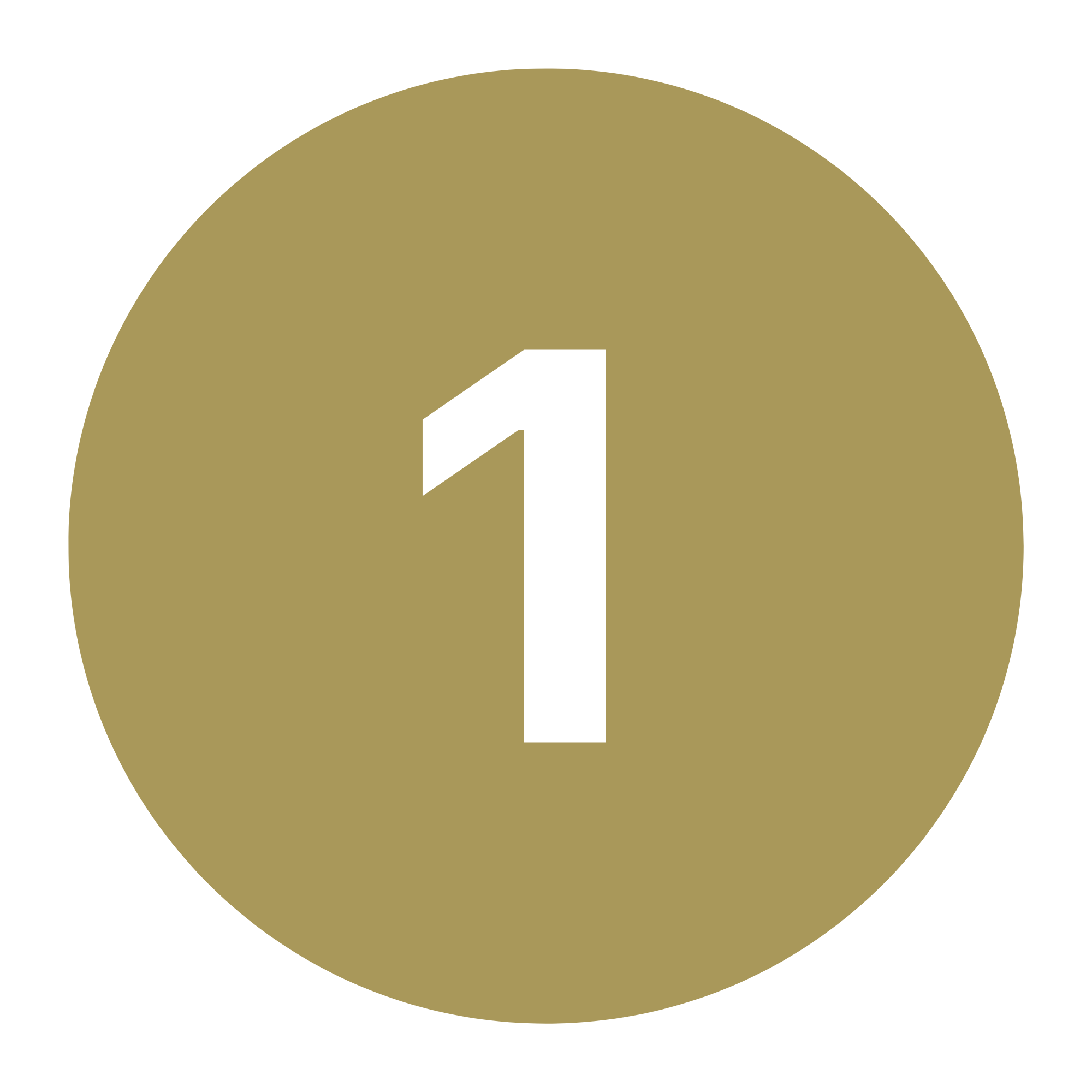 Gold-colored number 1 icon