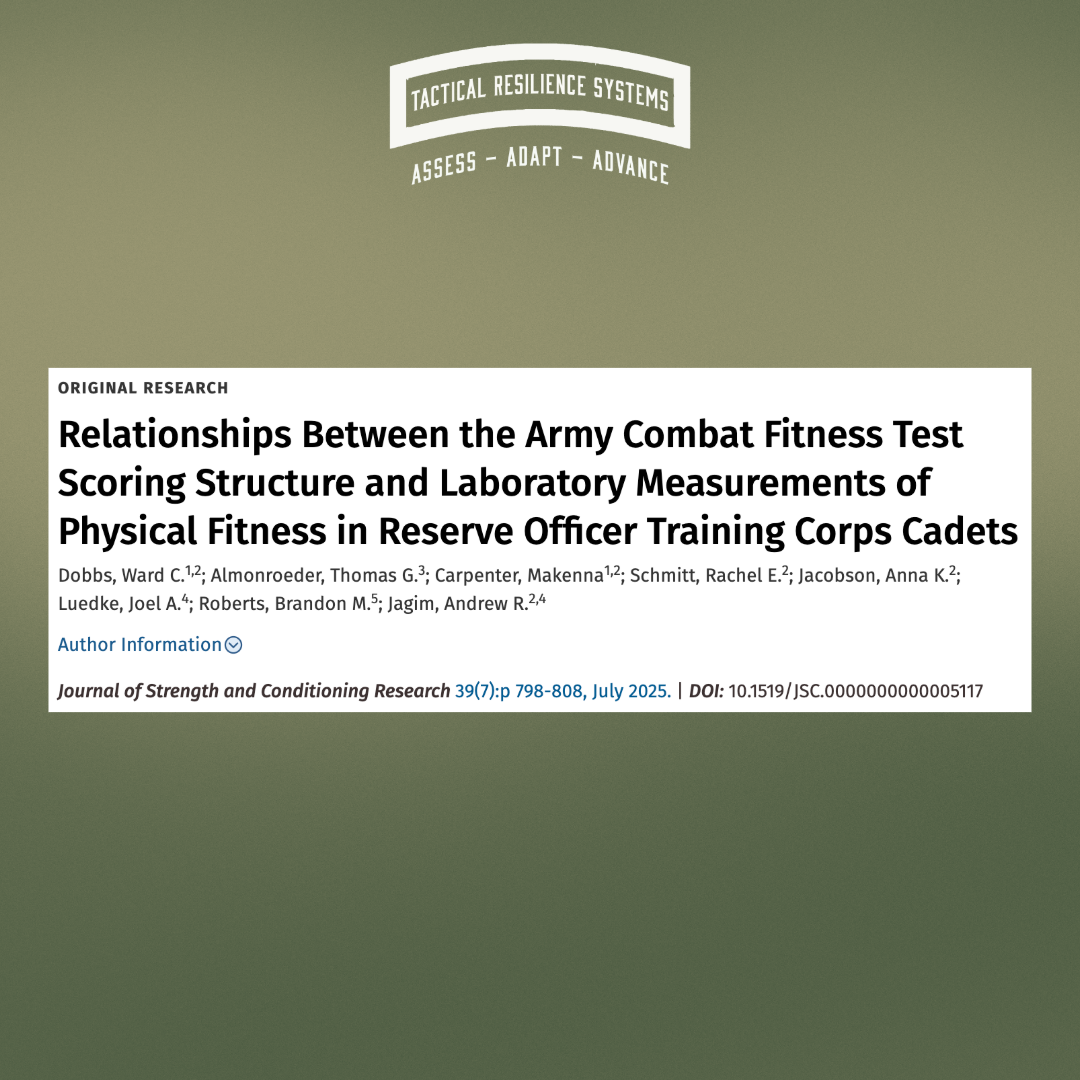 072 - Army Combat Fitness Test: Lab Insights for Optimal Tactical Readiness