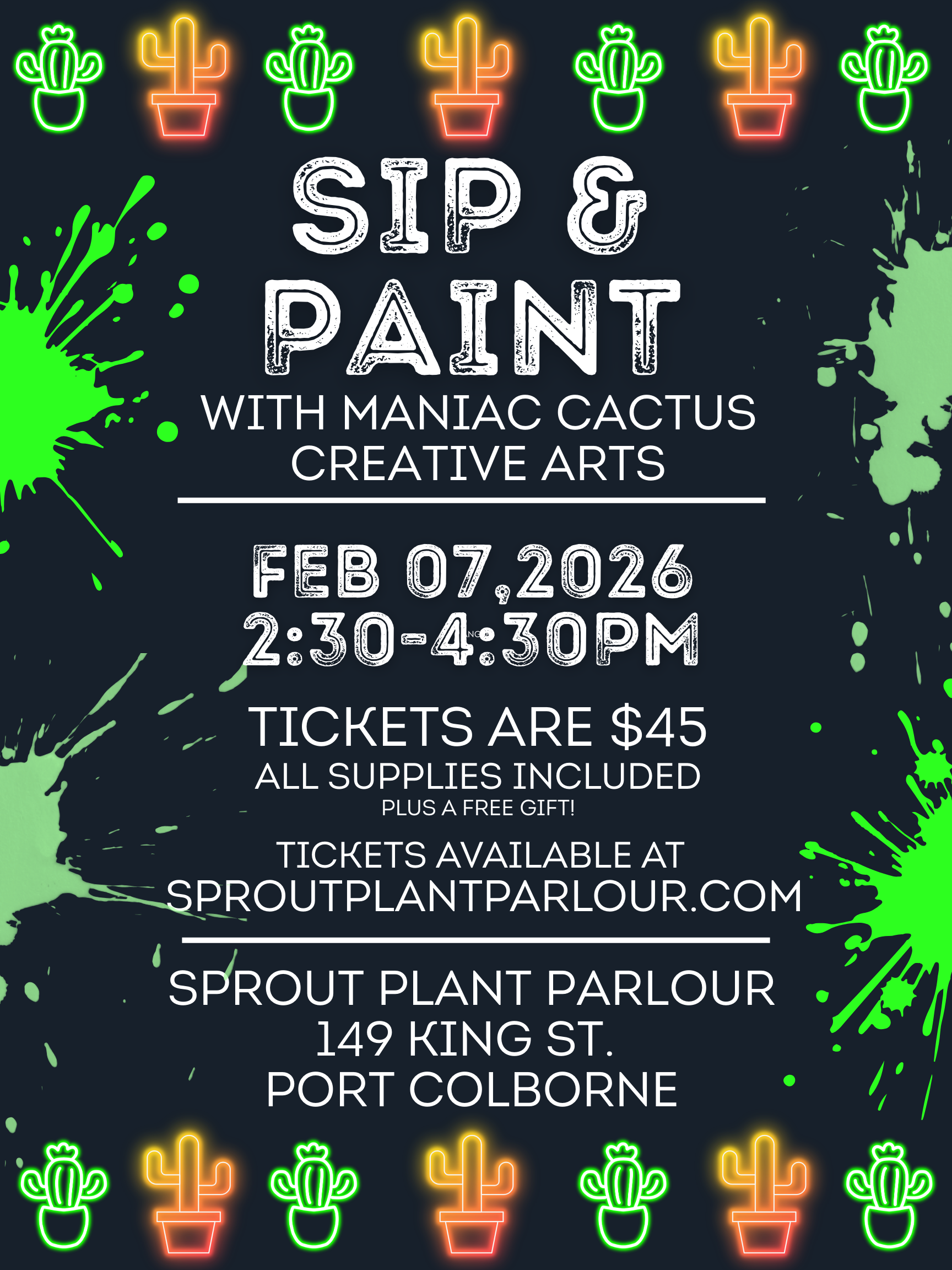 FEBRUARY 7: SIP + PAINT