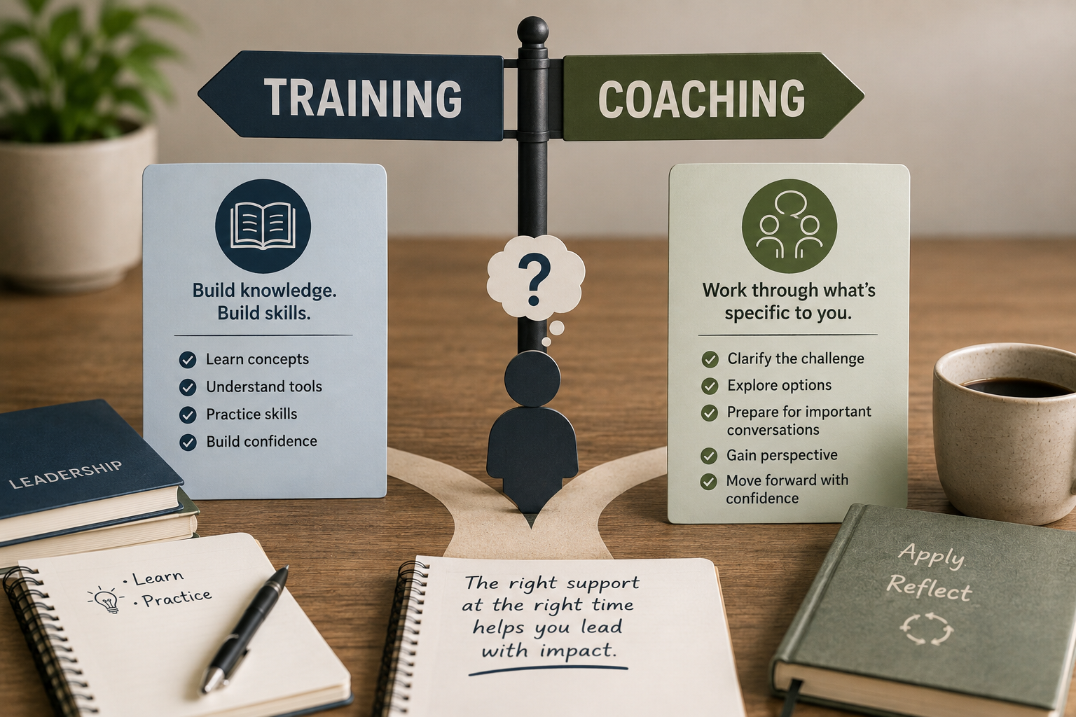 Leadership Coaching vs&nbsp;Leadership Training