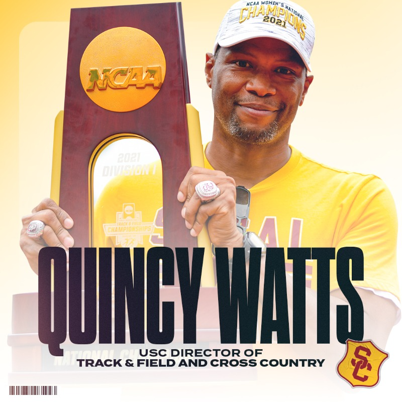 Quincy Watts Head Track coach at USC and Olympic 400m champion 1992