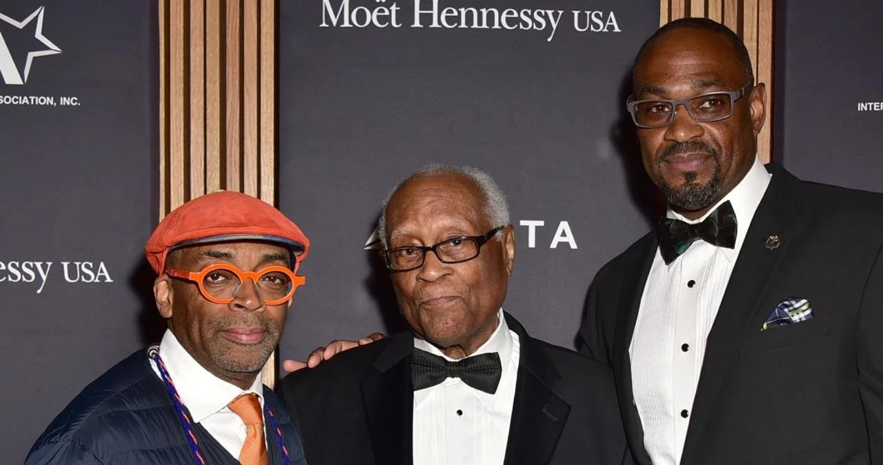 Kevin Young alongside Spike Lee and Herb Douglas at the Moet Hennessy USA Event