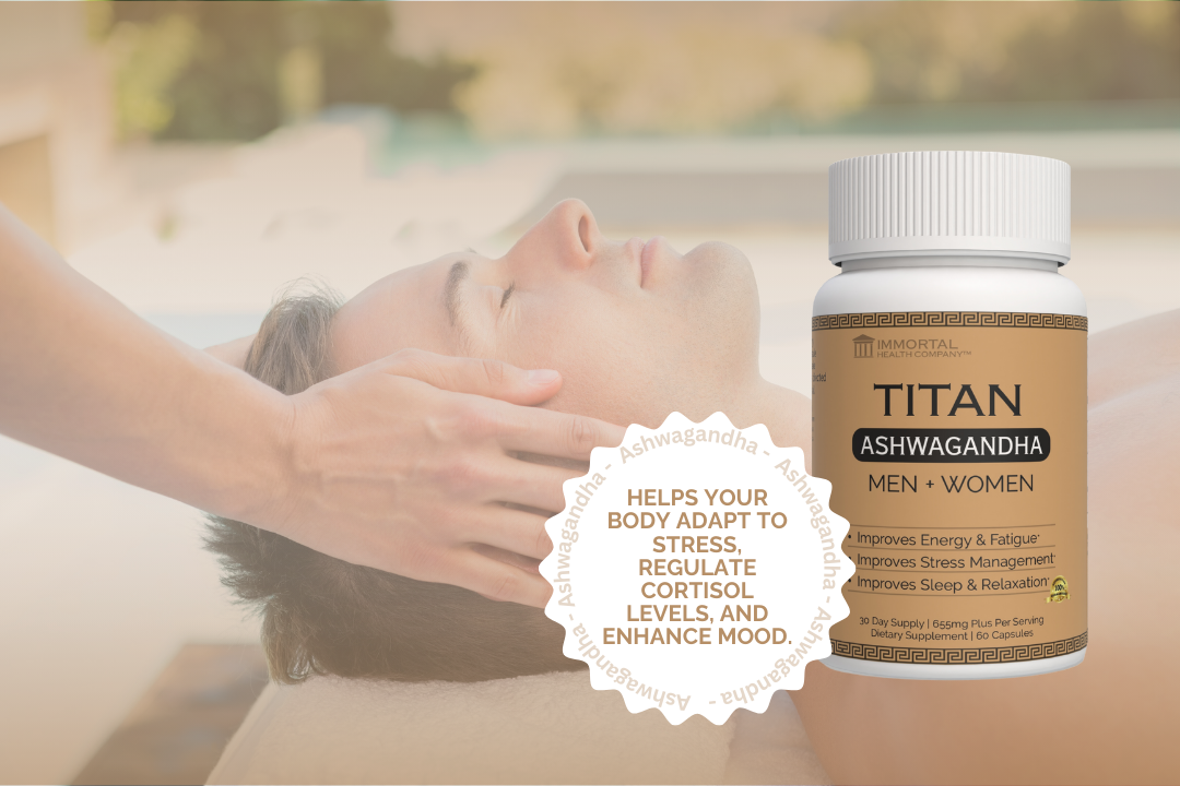Organic Ashwagandha root powder capsules for stress relief and adrenal support.