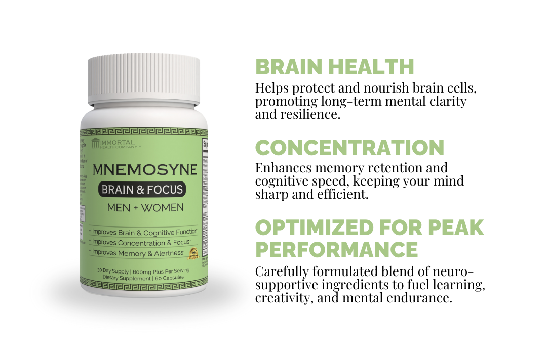 Nootropic brain supplement with Bacopa Monnieri and Ginkgo Biloba for enhanced memory and focus.
