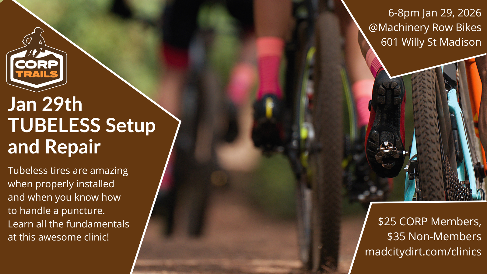 CORP&nbsp;Clinic:&nbsp;Tubeless Setup and Repair.