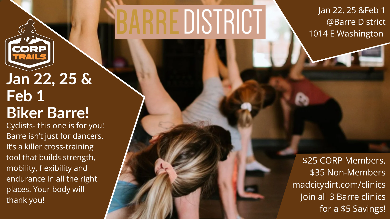 CORP&nbsp;Clinic:&nbsp;Biker Barre!