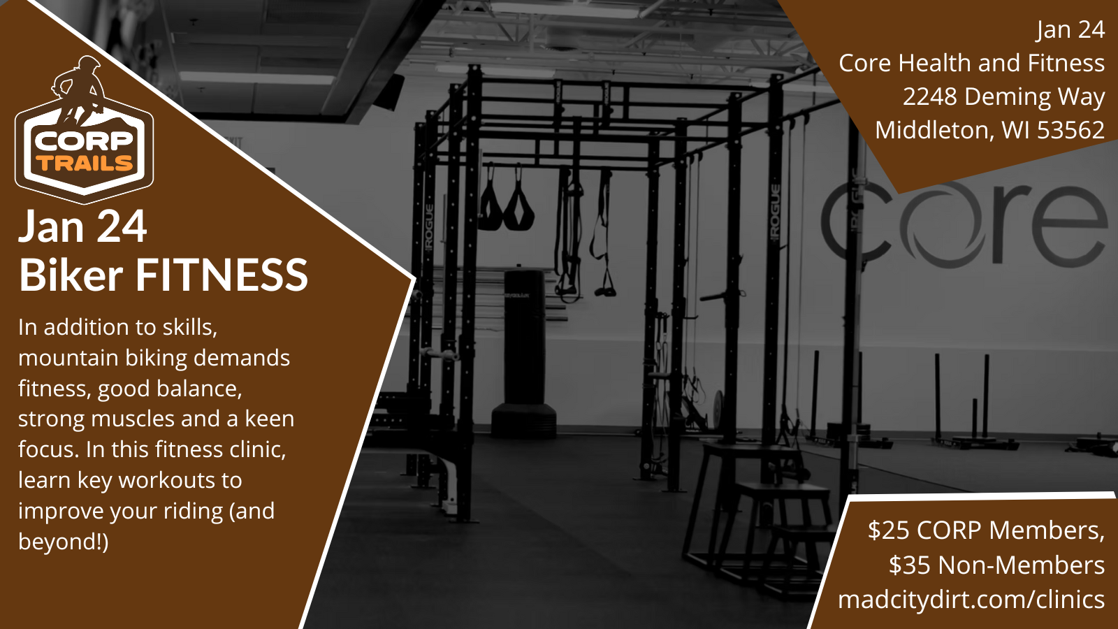 CORP&nbsp;Clinic:&nbsp;Biker Fitness! 