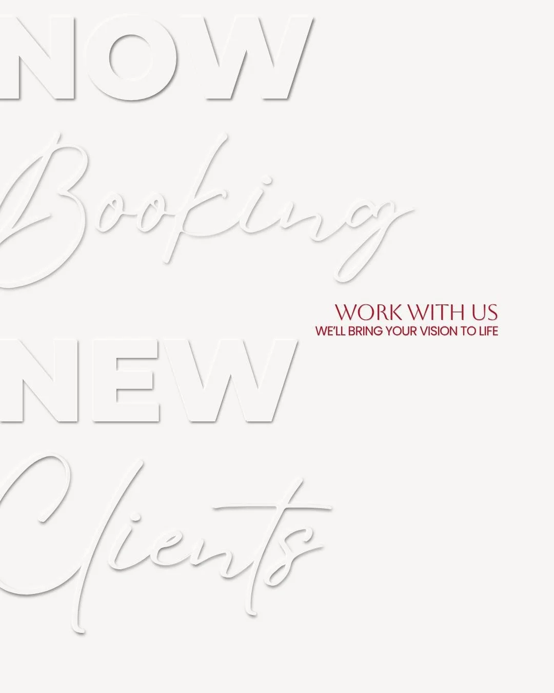 Our books are open and we are accepting new clients 🤍

We would LOVE to help businesses with the following marketing:

- Full Social Media Management
- Web Design
- Photography and Videography

If you know your socials have been neglected and you&rs