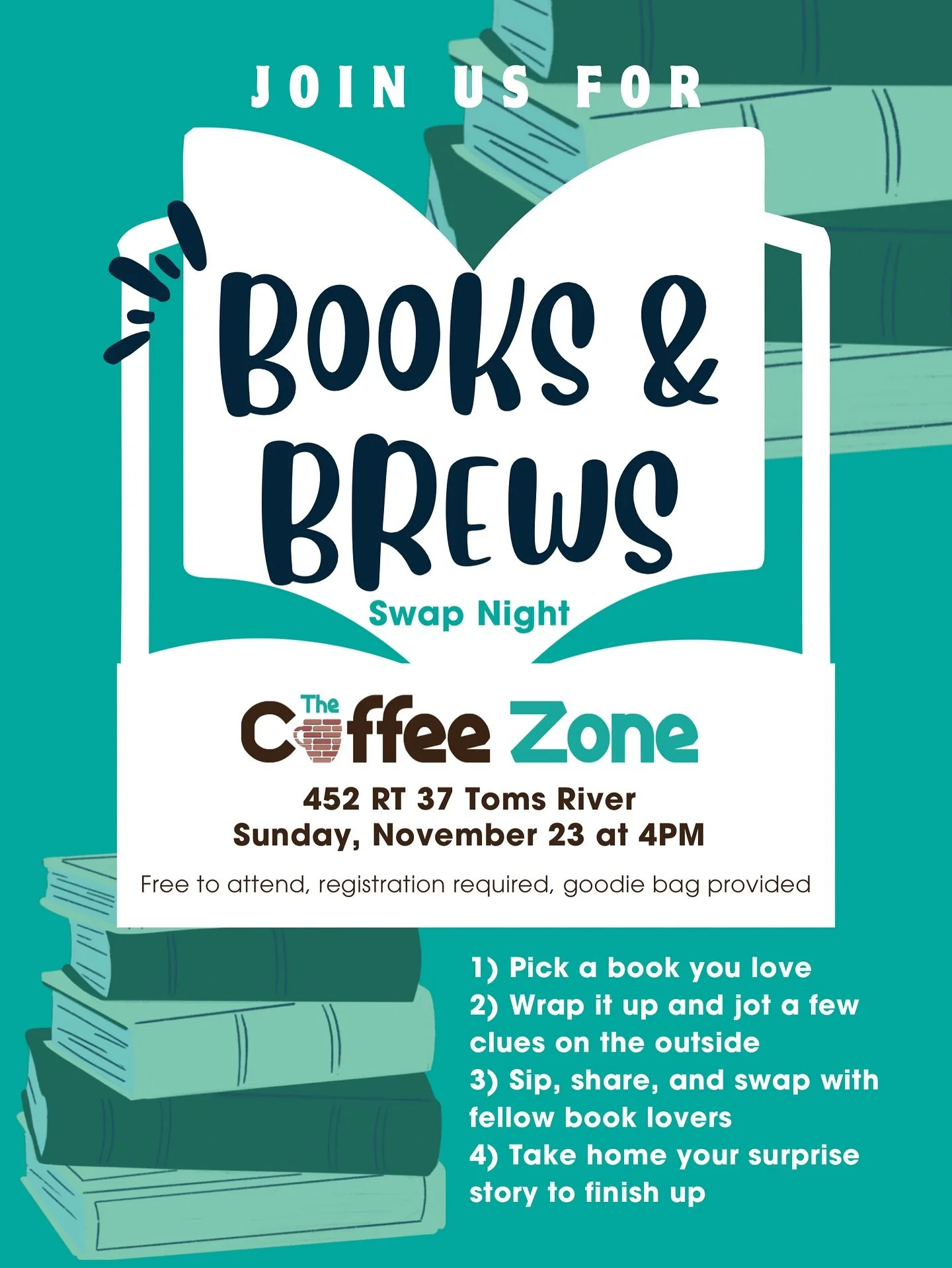 Book lovers, this one&rsquo;s for you! 📖 ❤️ 
Bring a wrapped book with a few clues, sip your latte, and swap for a surprise read. It&rsquo;s coffee, community, and cozy vibes &ndash; all in one afternoon 

📍 The Coffee Zone
🗓️ Sunday, November 23 