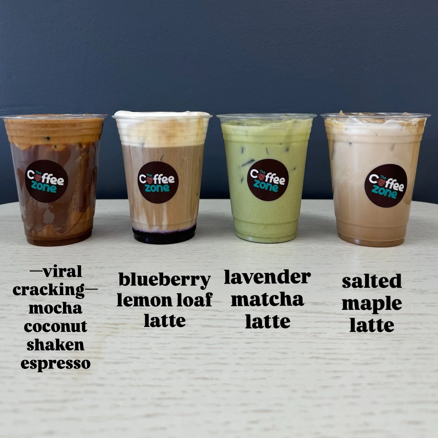 May lineup ✨

Featuring our Blueberry Lemon Loaf Latte &mdash; made with our house-made blueberry syrup and topped with our new lemon curd cold foam

The Maple Sea Salt Latte &mdash; a cozy blend of maple syrup, brown sugar, and a hint of sea salt

O