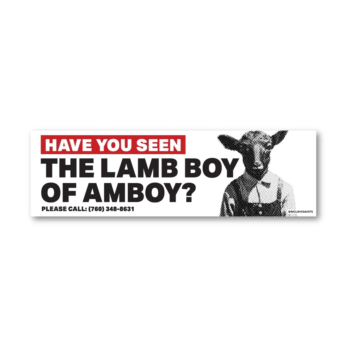 Lamb Boy of Amboy Bumper Sticker