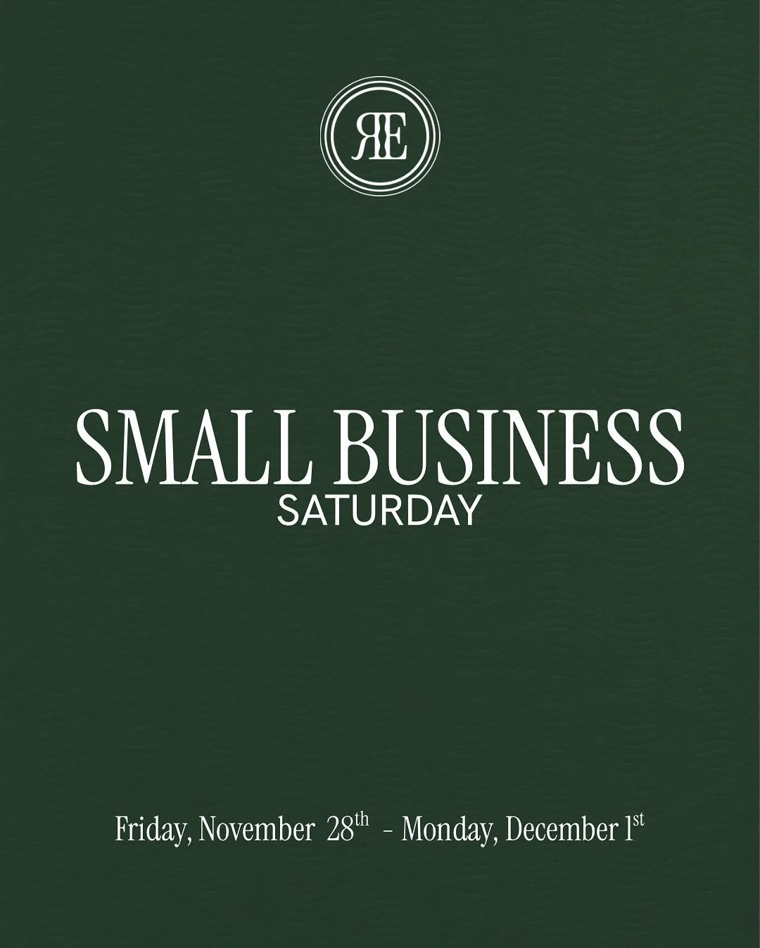 We&rsquo;re celebrating Small Business Saturday all next weekend!! Shop small for MEGA(😉) deals on memberships, class packs, &amp; retail 🤍