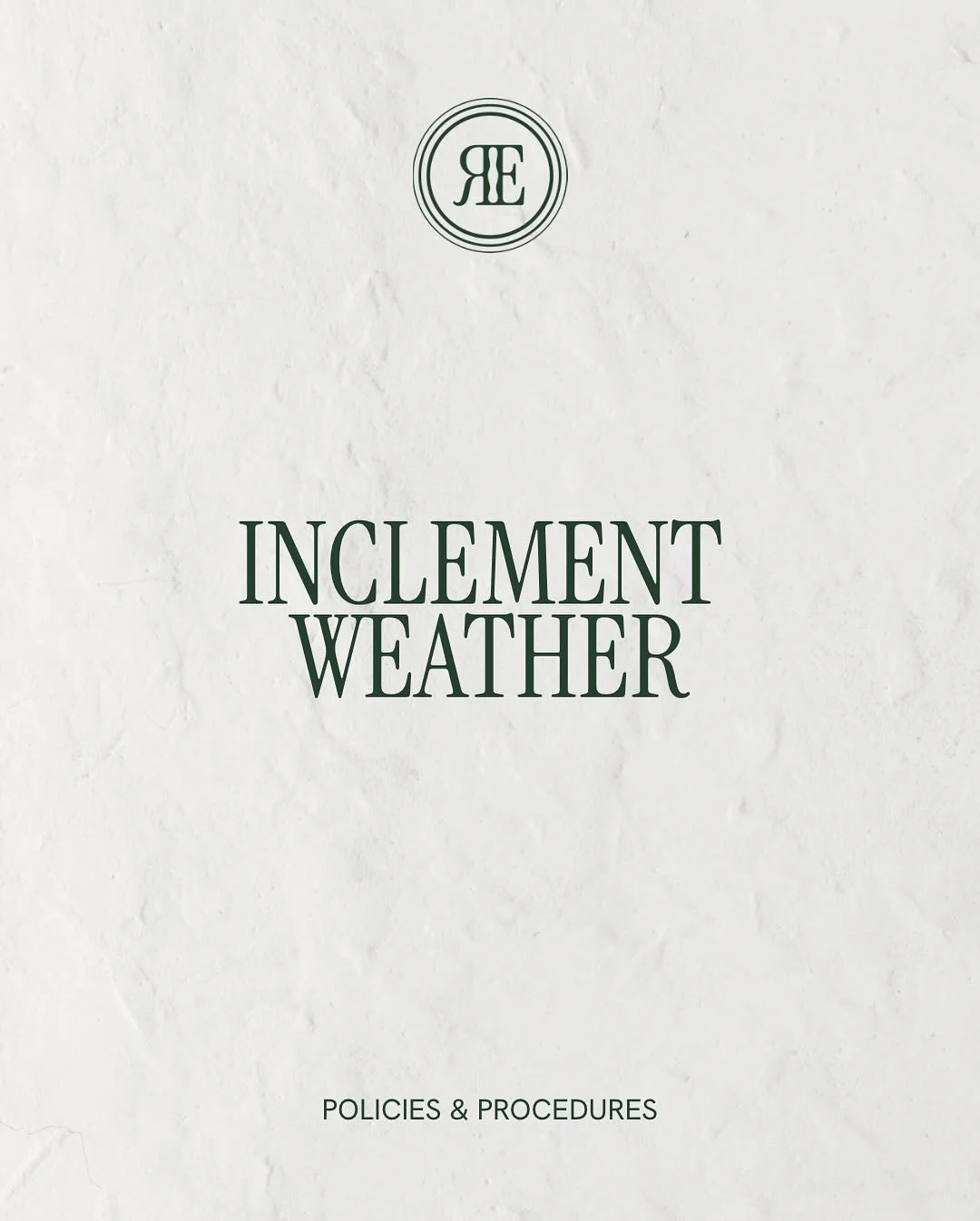 bundle up!!!!! 🥶 ❄️ ⛄️ Swipe for our inclement weather policy&hellip; The safety of our team and clients getting to and from the studio will always be our number one priority! 

We will update social media stories and directly contact those signed u