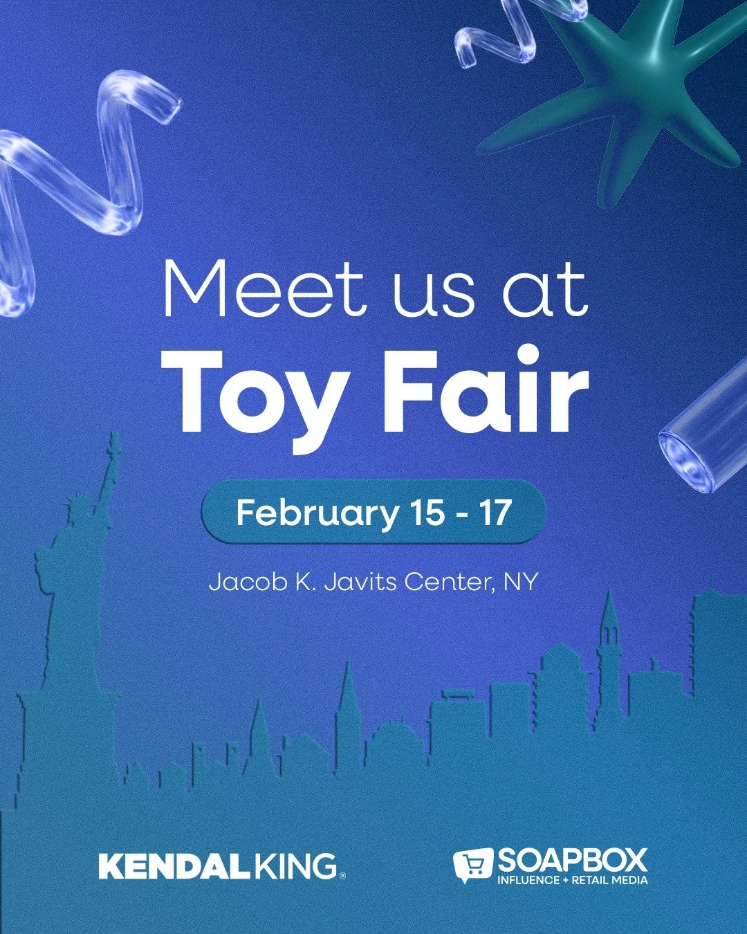 😀 We're headed to Toy Fair 2026! 

This February, meet Kendal King and Soapbox Retail on the floor at Toy Fair to connect and learn about how we can help you bring your product to life in the aisle, on the digital shelf, and beyond. 

We want to see