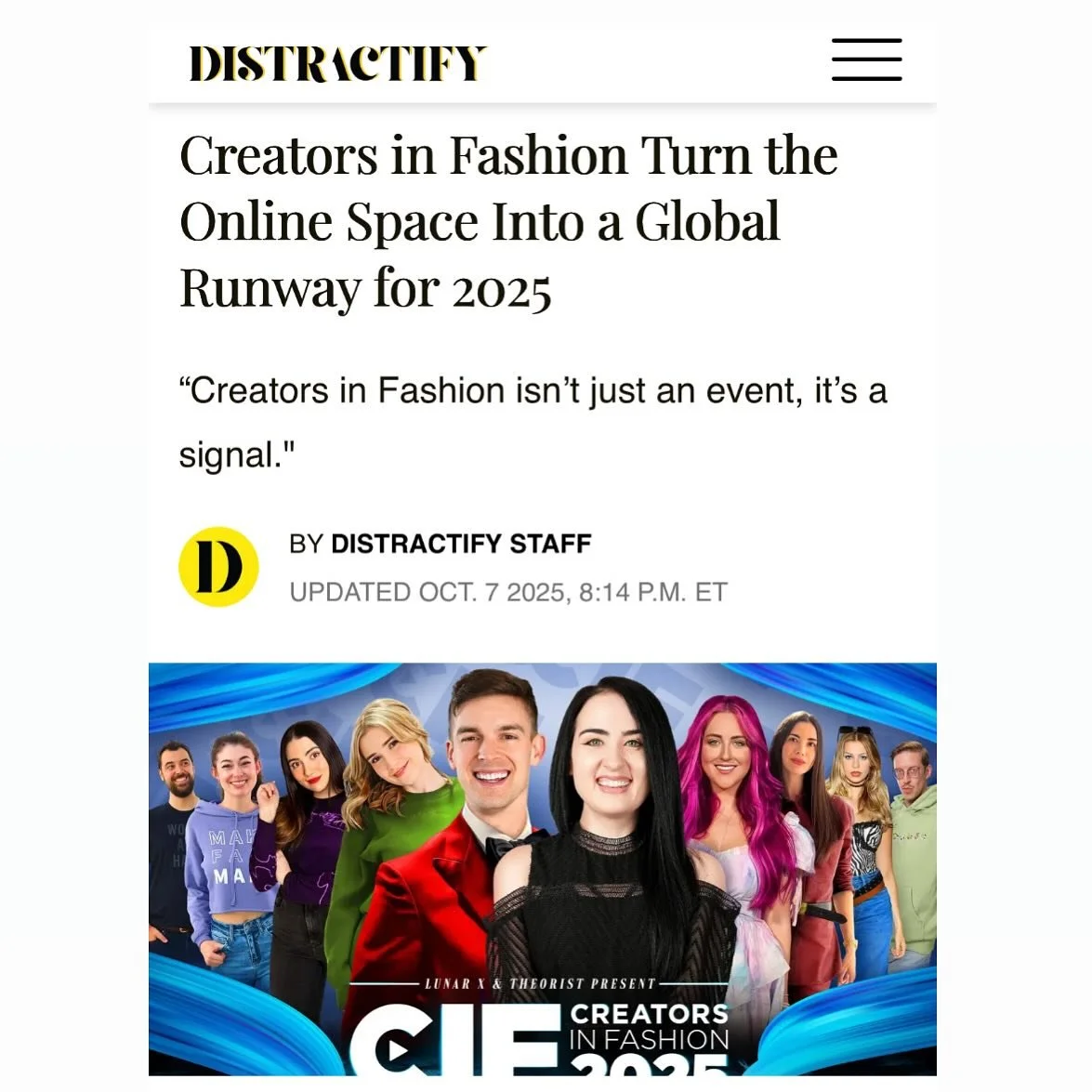 The second annual Creators in Fashion &mdash; the largest premium creator fashion event of the year &mdash; officially hits the stage tomorrow at VidSummit (@vidsummit)! Hosted by Theorist (@teamtheorist) co-founder MatPat (@matpatgt) and Style Theor