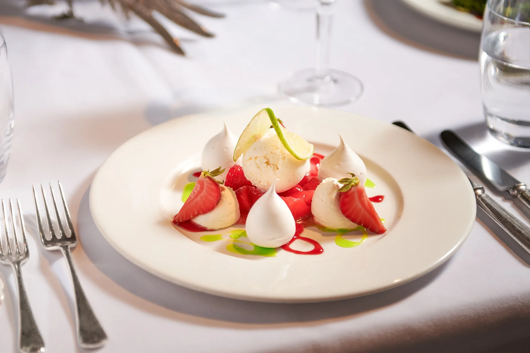 The Buttery Glasgow dessert plating – fine dining food photography Glasgow Scotland