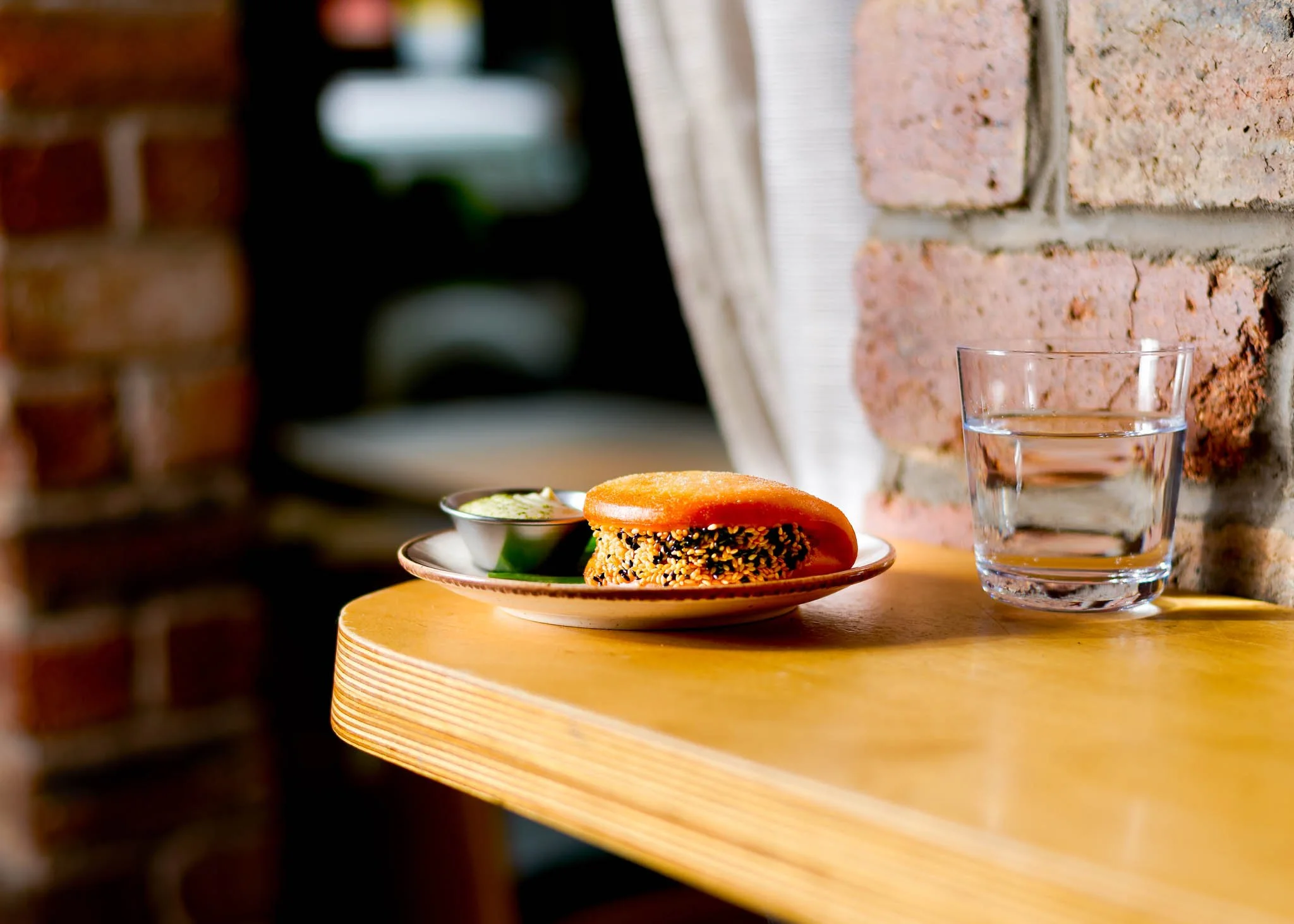 Sesame bun with dip at GaGa Glasgow.jpg