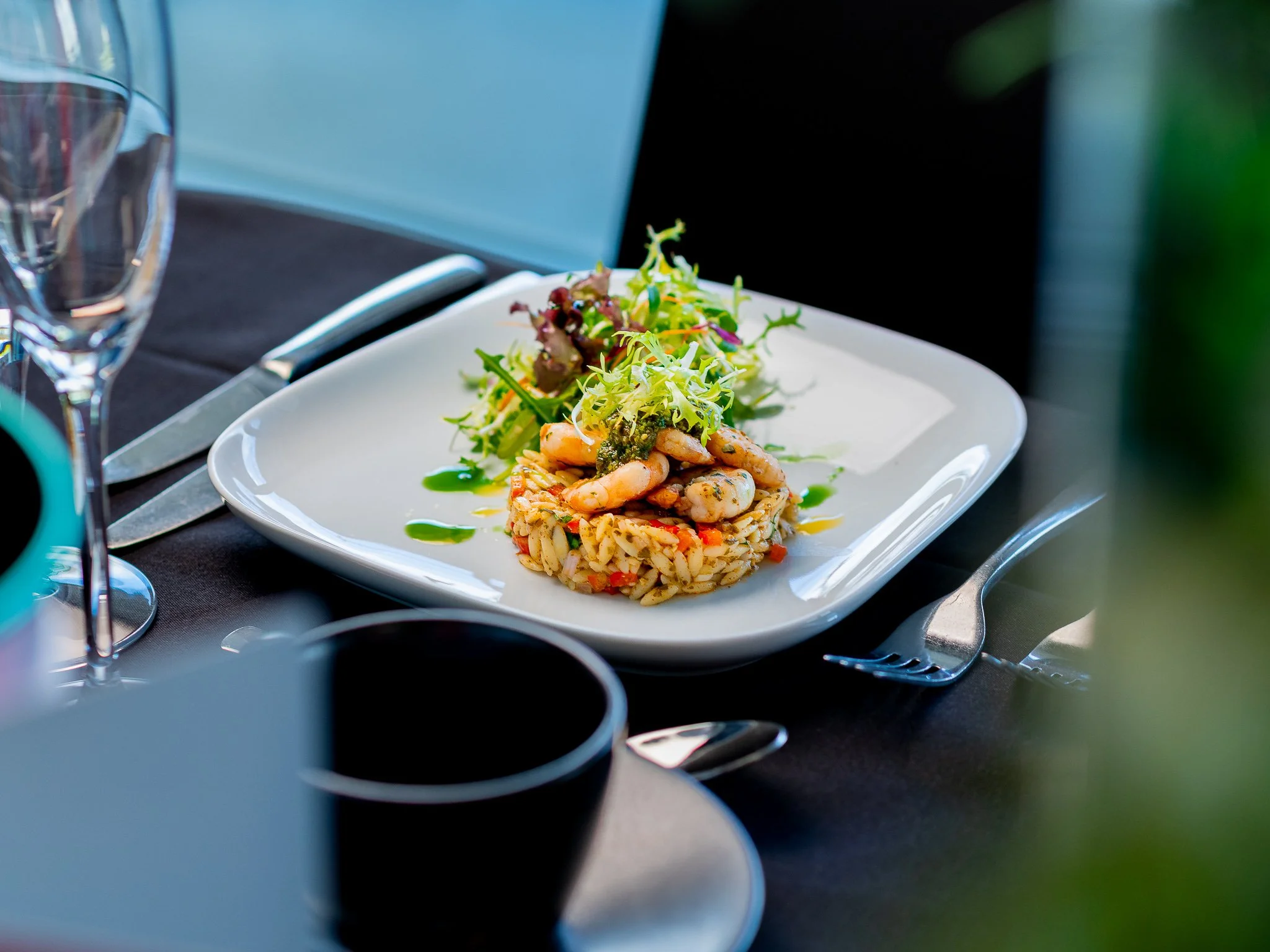 Hamilton Park Racecourse prawn starter – event food photography Hamilton Scotland