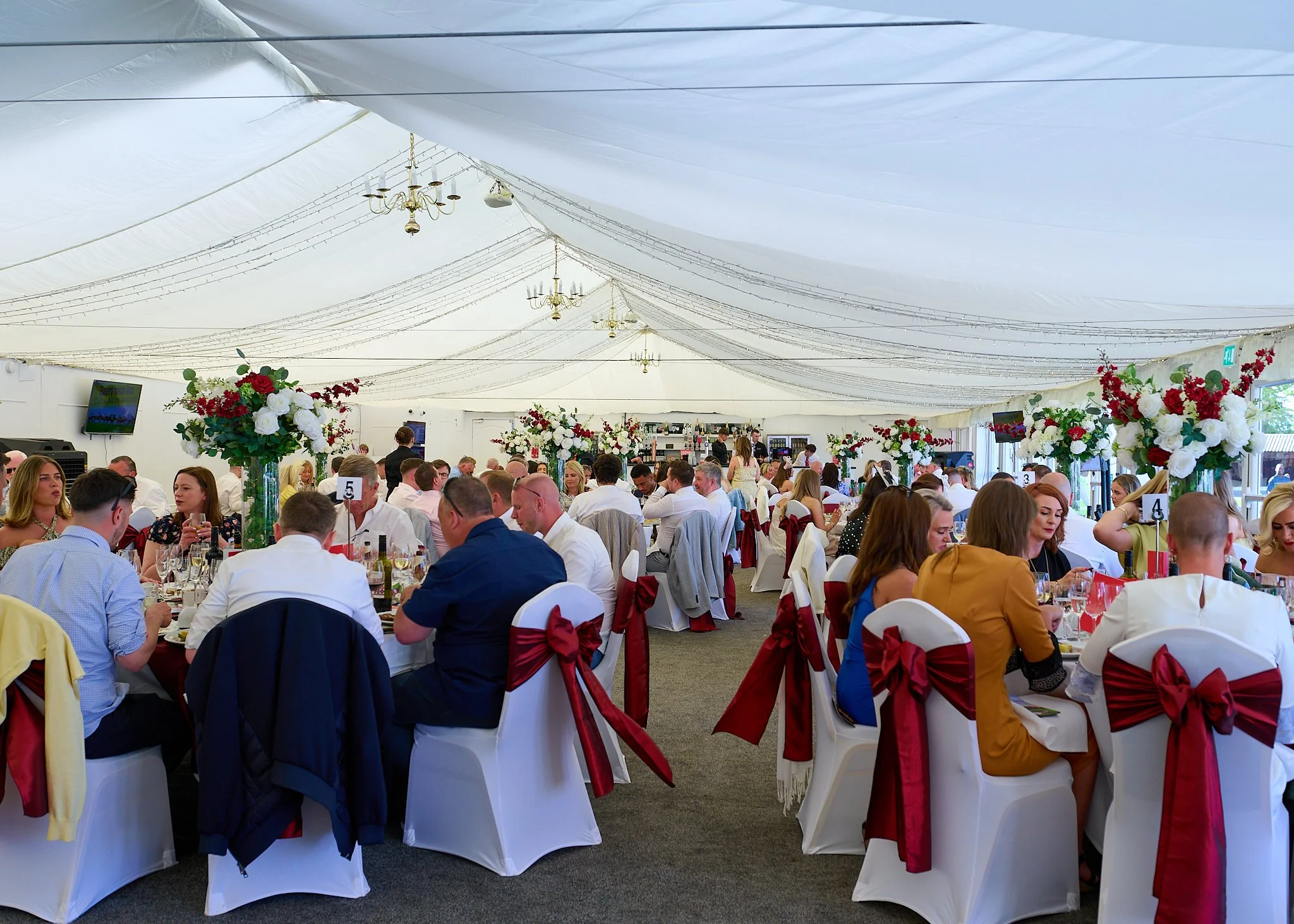 Hamilton Park Racecourse marquee event setup – venue photography Scotland
