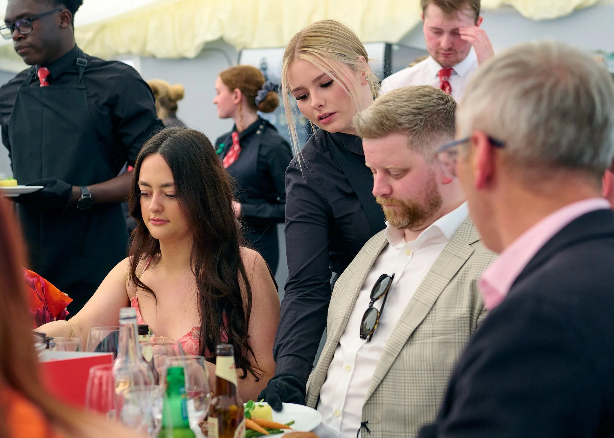 Hamilton Park Racecourse guests at race day hospitality – event photographer Glasgow Scotland