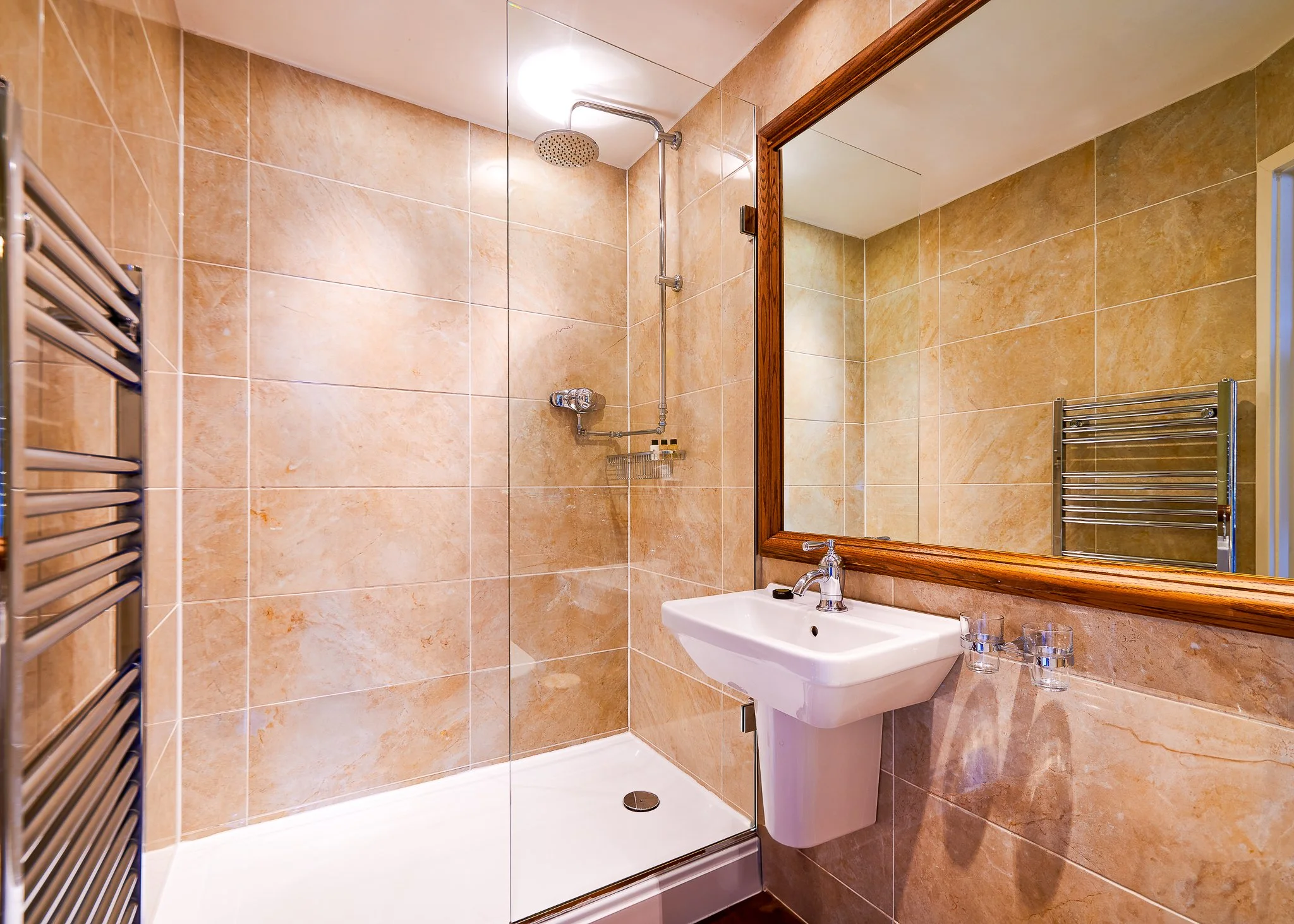 Roseate Edinburgh marble bathroom with bath – hotel interior photography Edinburgh

