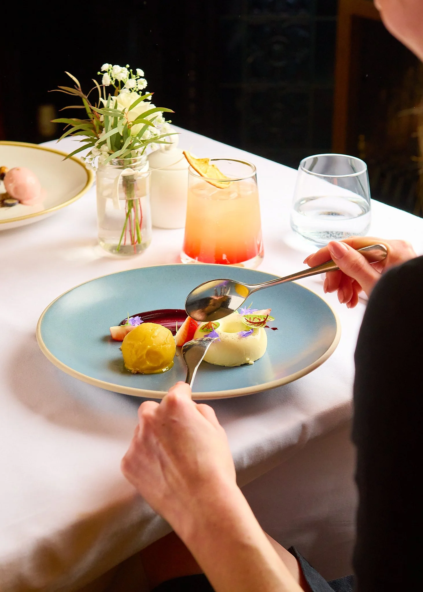 Roseate Edinburgh dessert table setting – hotel restaurant photography Edinburgh Scotland