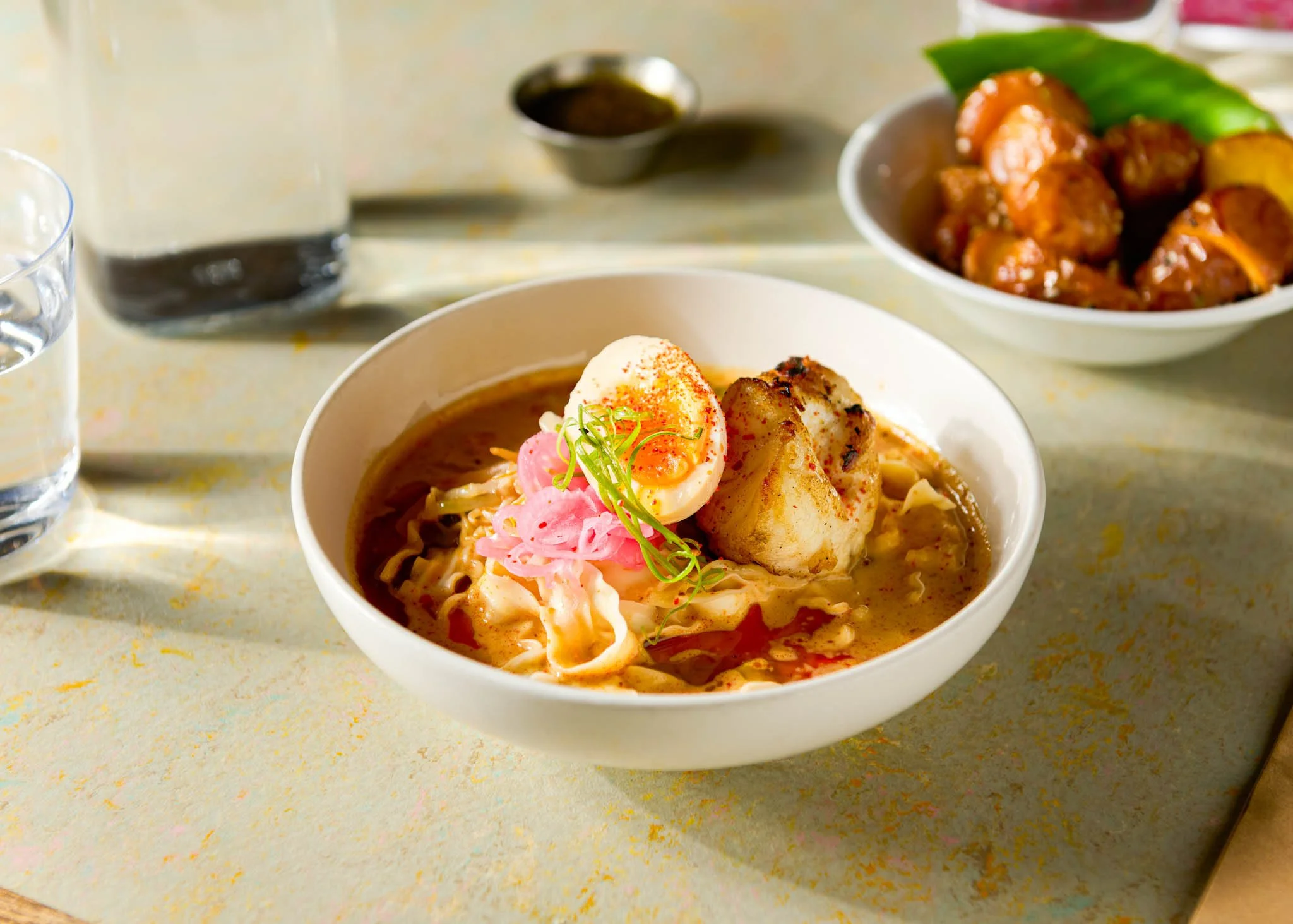 GaGa Glasgow ramen bowl with pork – Asian restaurant food photography Glasgow
