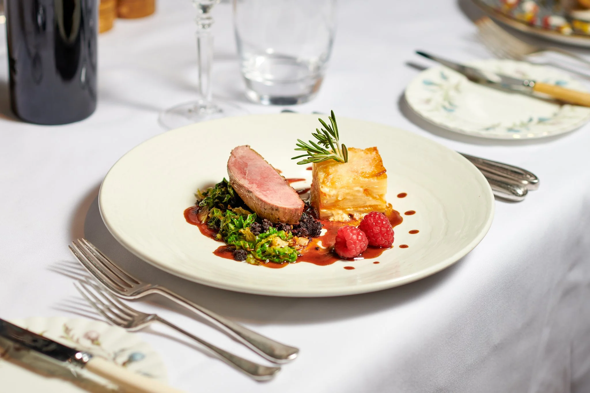 The Buttery Glasgow pan seared meat dish – restaurant food photography Glasgow