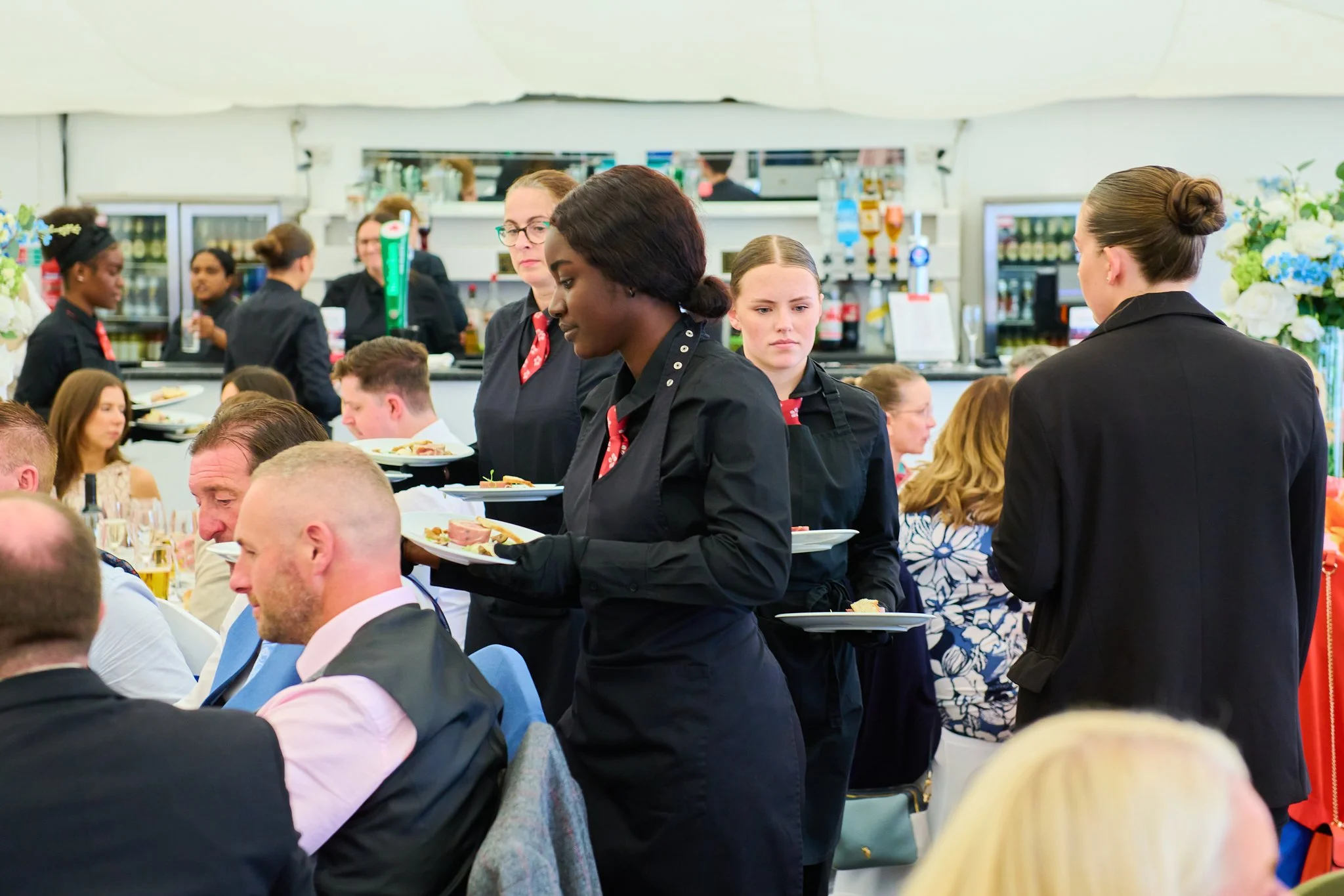 Hamilton Park Racecourse hospitality staff dining room – event photography Scotland