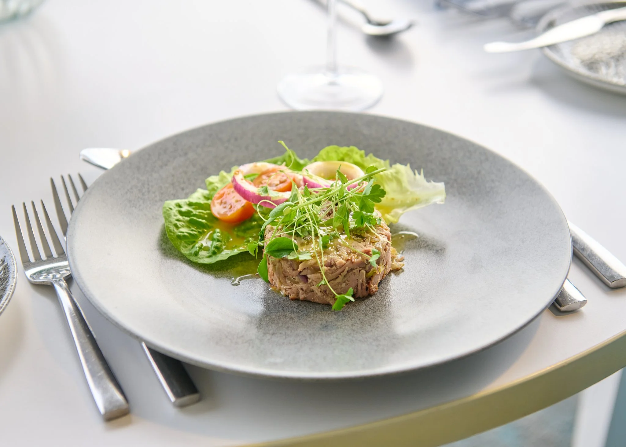 Hamilton Park Racecourse salad starter – hospitality food photographer Glasgow